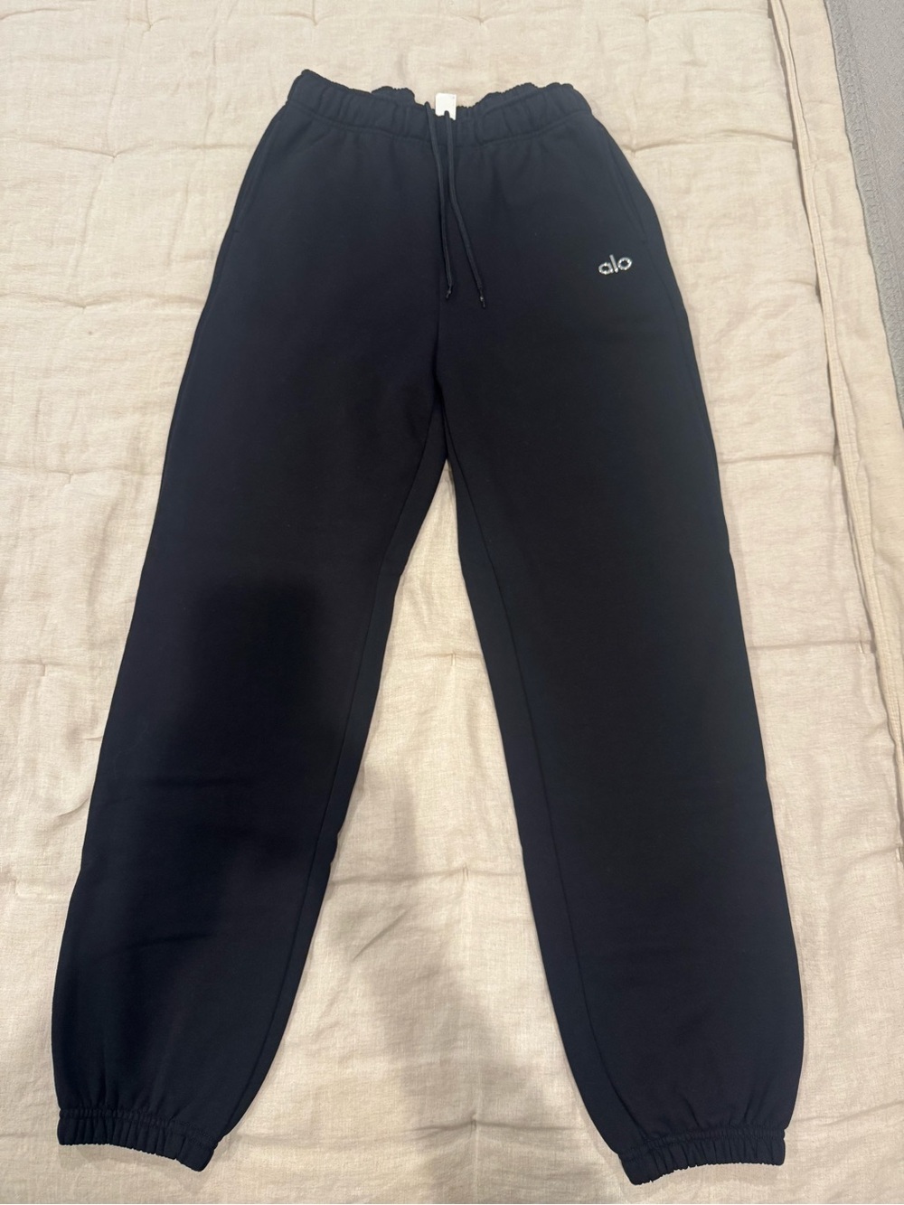 ALO Yoga Black Logo Joggers